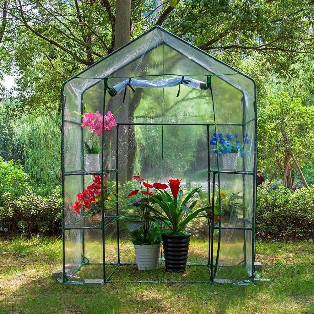 温室 家庭菜園 家庭用 ビニールハウス Amazon.co.jp: ビニールハウス 家庭用 ビニール温室 小型 家庭